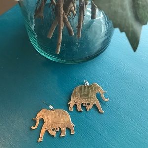 Boutique Gold Elephant Earrings